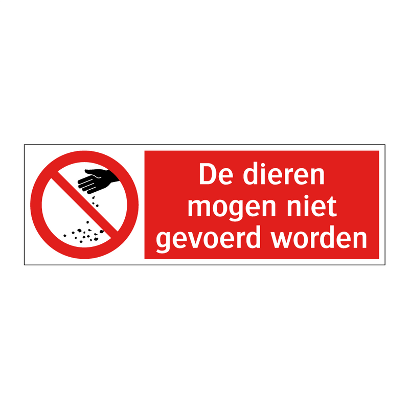 De dieren mogen niet gevoerd worden