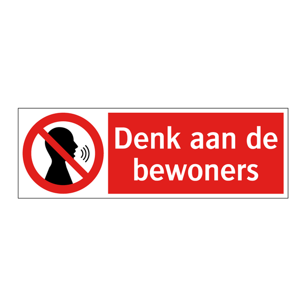 Denk aan de bewoners