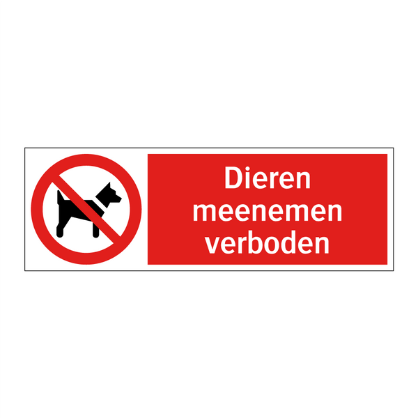 Dieren meenemen verboden