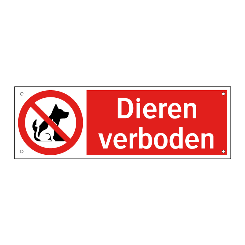 Dieren verboden