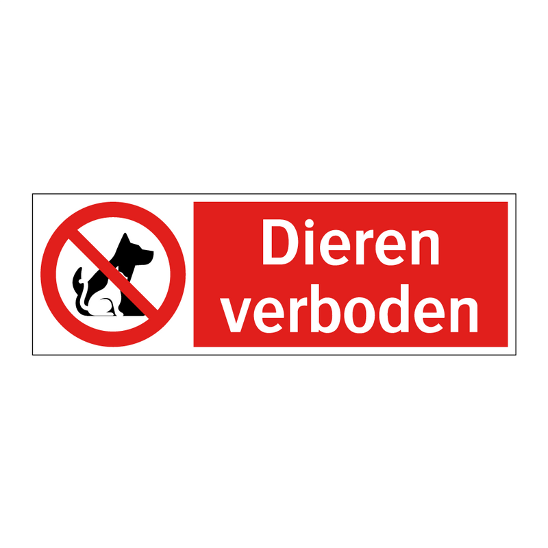 Dieren verboden