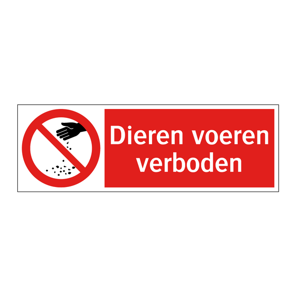 Dieren voeren verboden