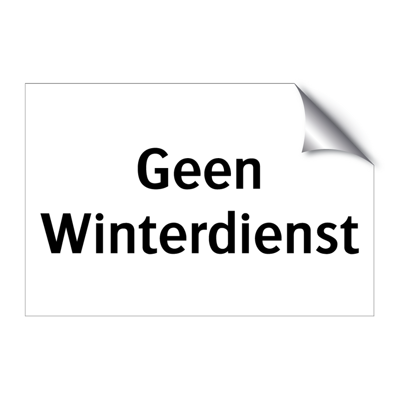 Geen Winterdienst