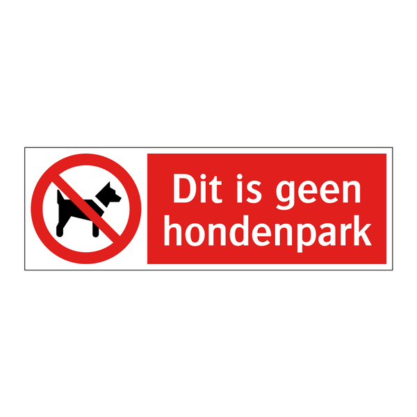 Dit is geen hondenpark