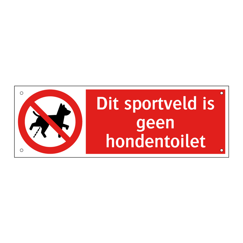 Dit sportveld is geen hondentoilet