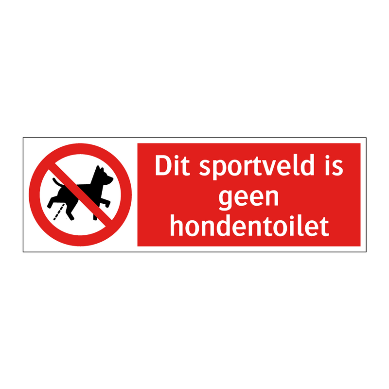 Dit sportveld is geen hondentoilet