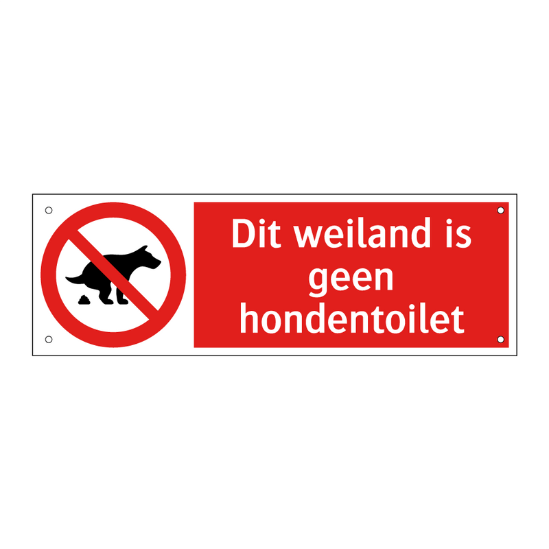 Dit weiland is geen hondentoilet