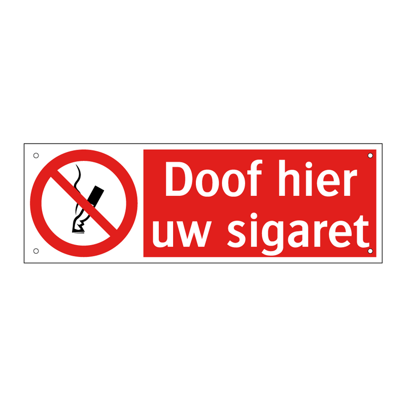 Doof hier uw sigaret