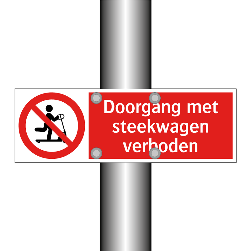 Doorgang met steekwagen verboden