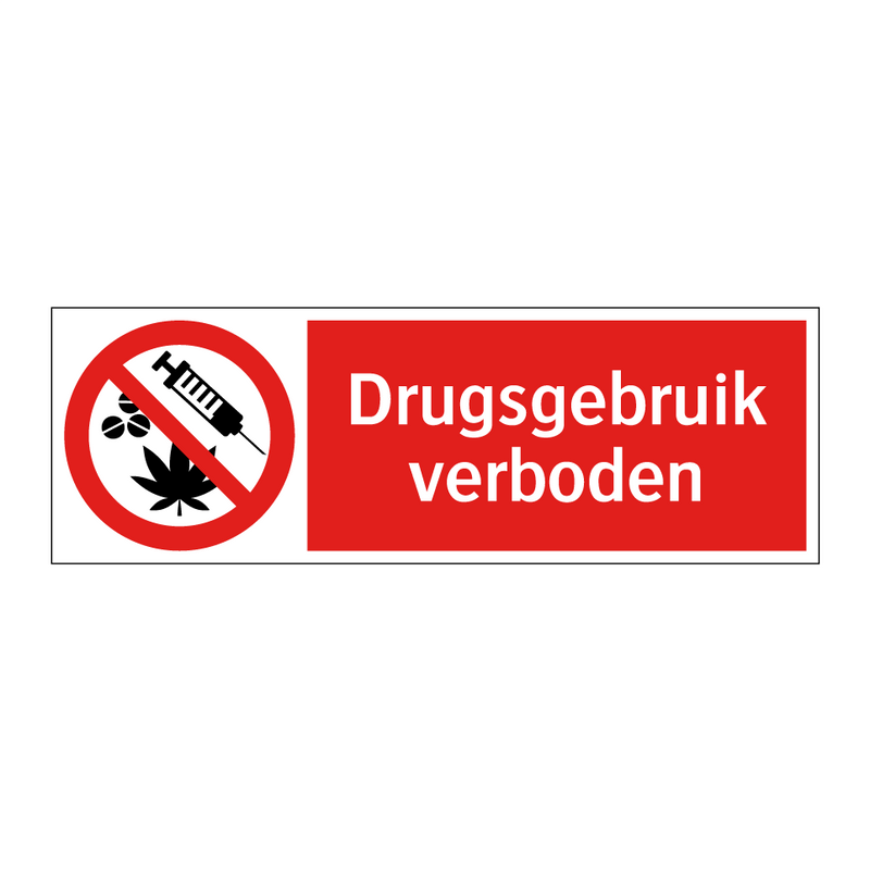 Drugsgebruik verboden