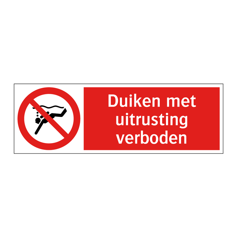 Duiken met uitrusting verboden