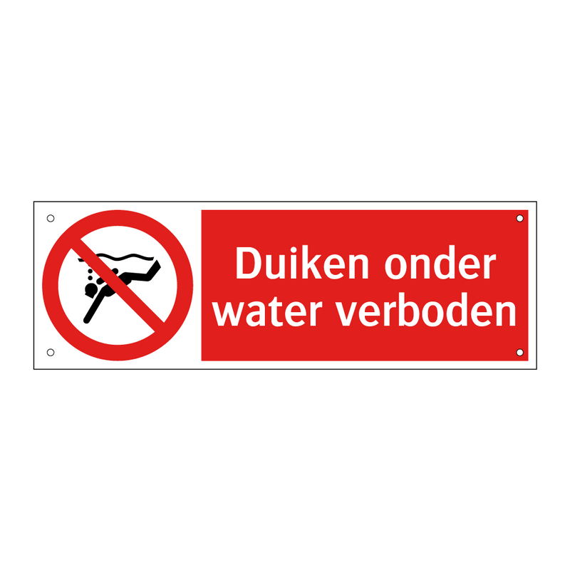 Duiken onder water verboden