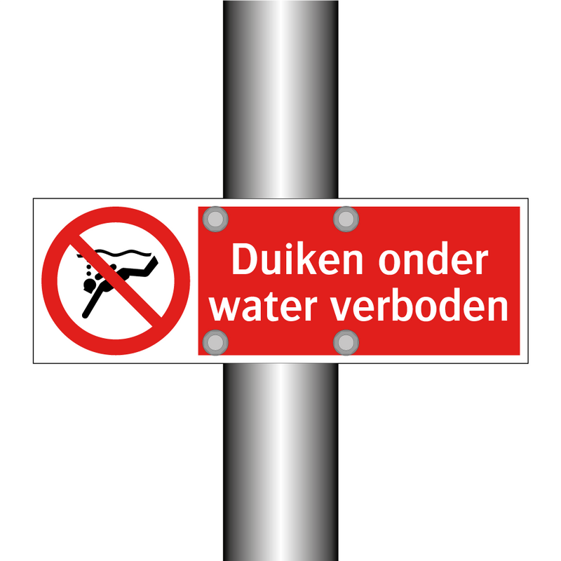 Duiken onder water verboden