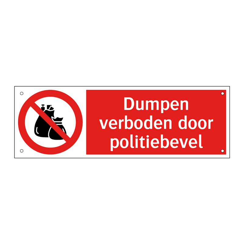 Dumpen verboden door politiebevel