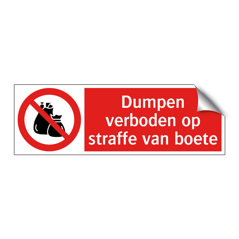 Dumpen verboden op straffe van boete