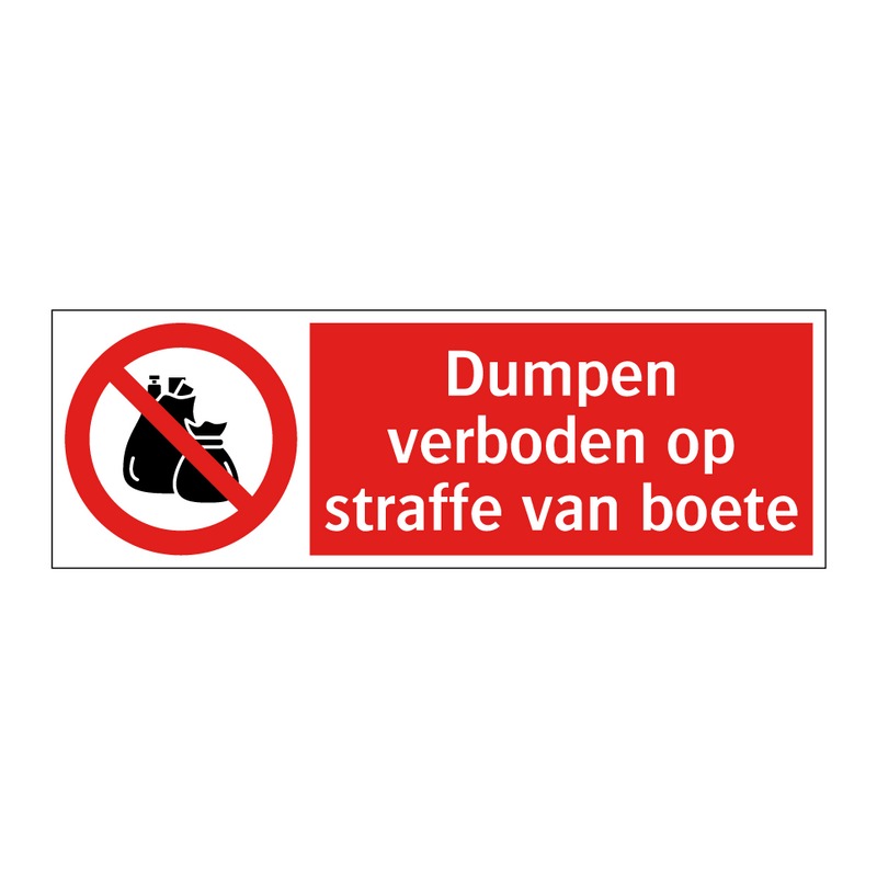 Dumpen verboden op straffe van boete