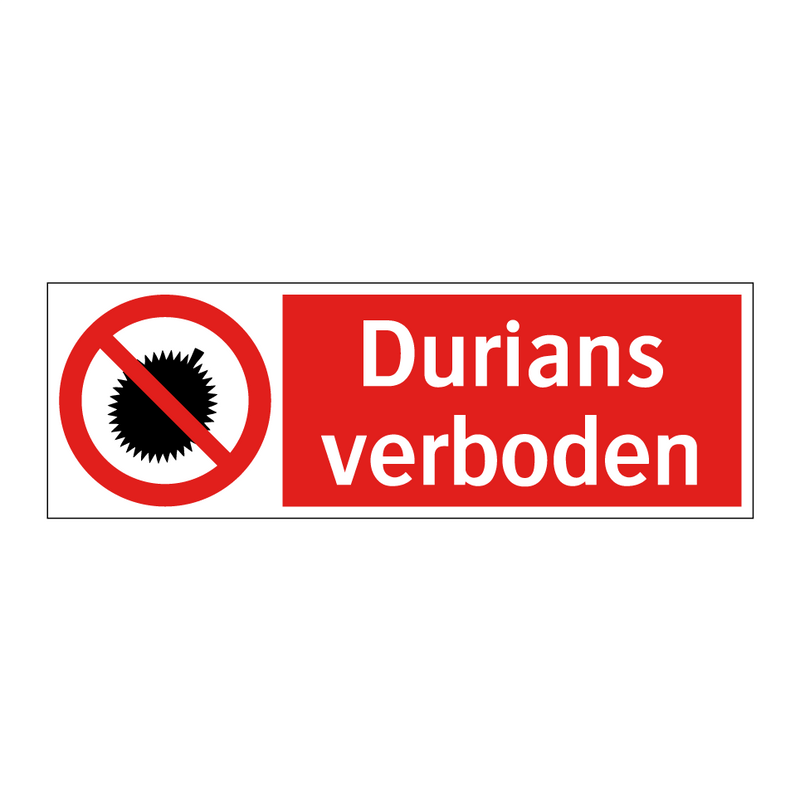 Durians verboden