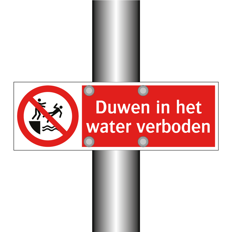 Duwen in het water verboden