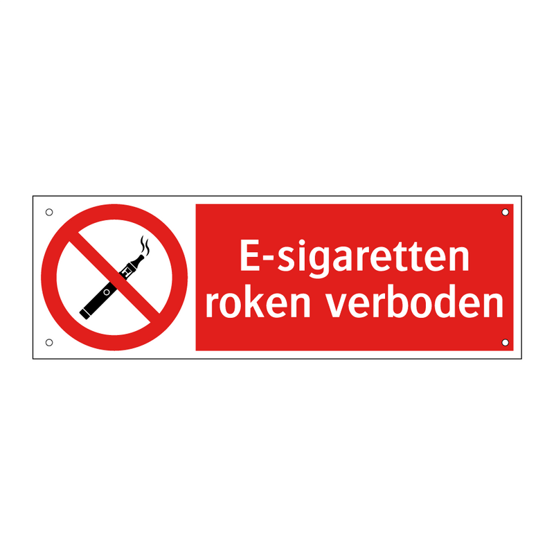 E-sigaretten roken verboden