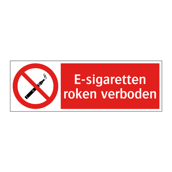 E-sigaretten roken verboden