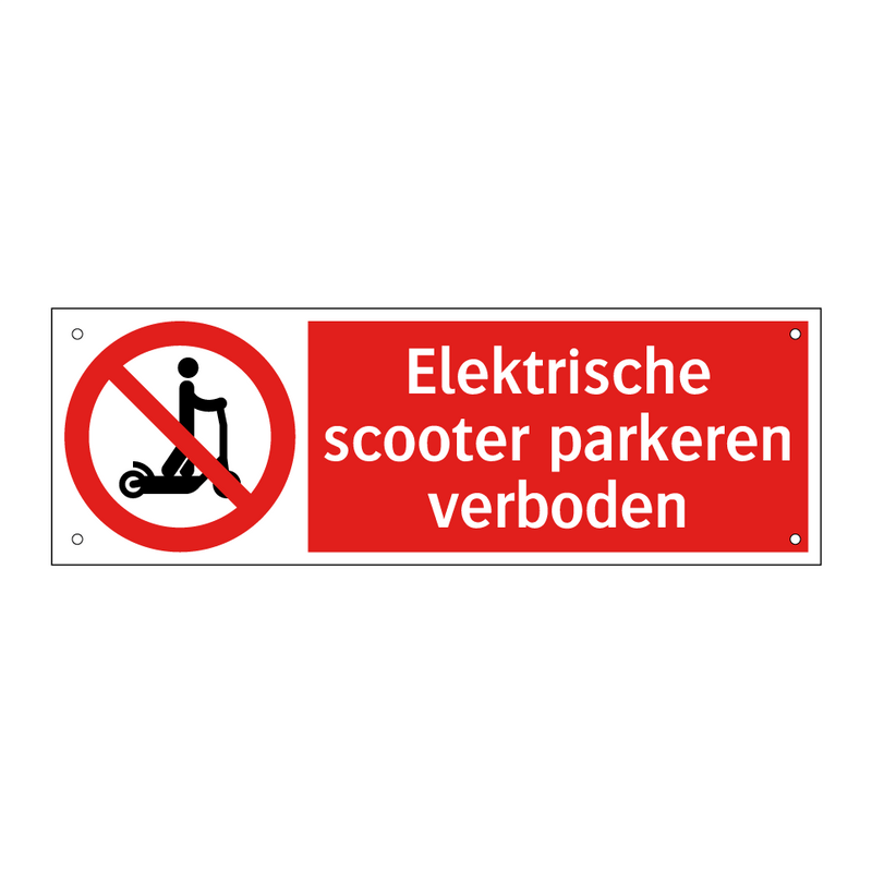 Elektrische scooter parkeren verboden