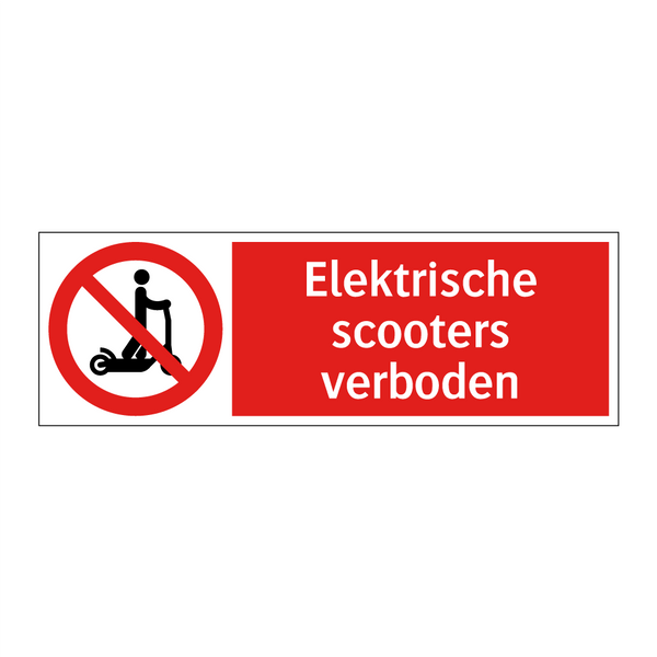 Elektrische scooters verboden