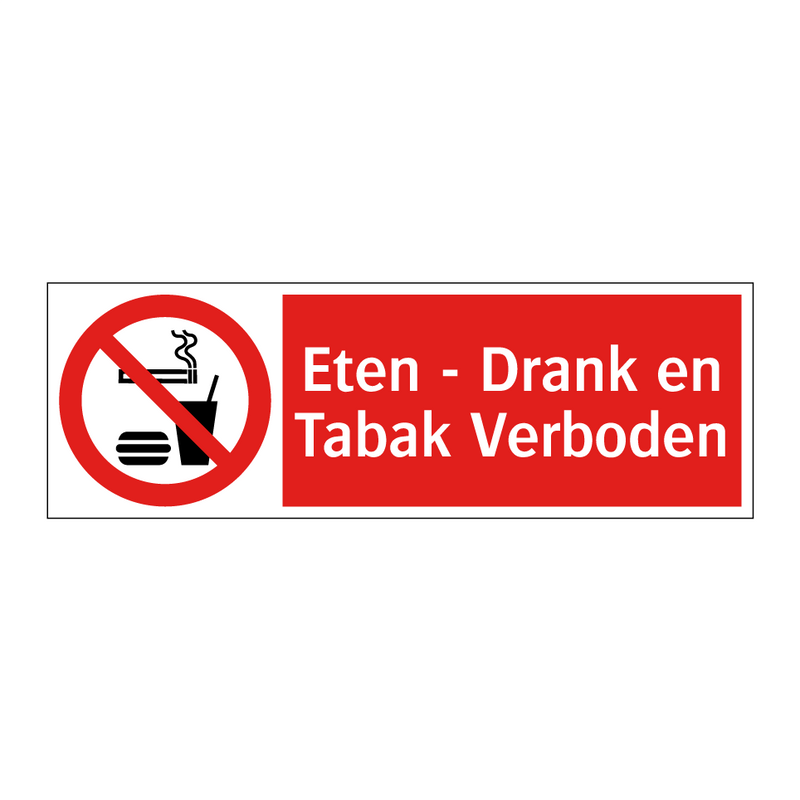 Eten - Drank en Tabak Verboden