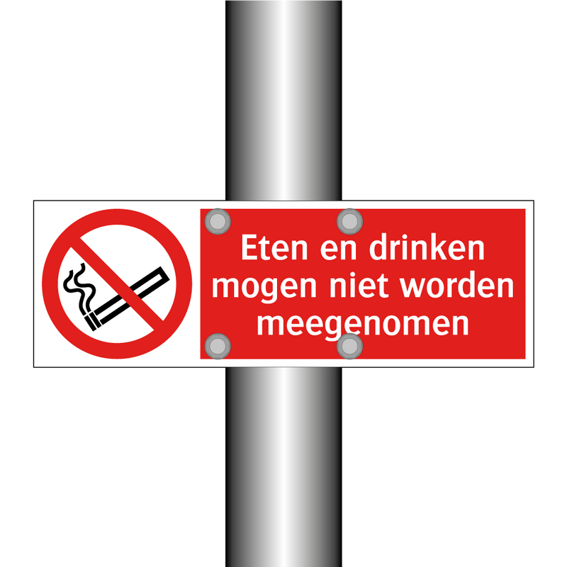 Eten en drinken mogen niet worden meegenomen