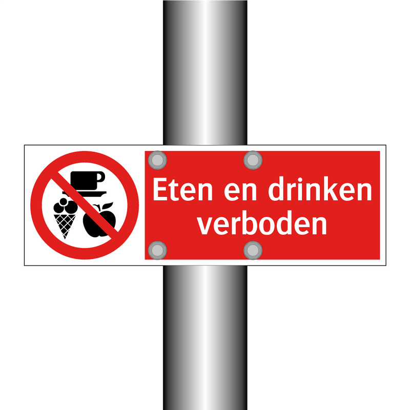 Eten en drinken verboden