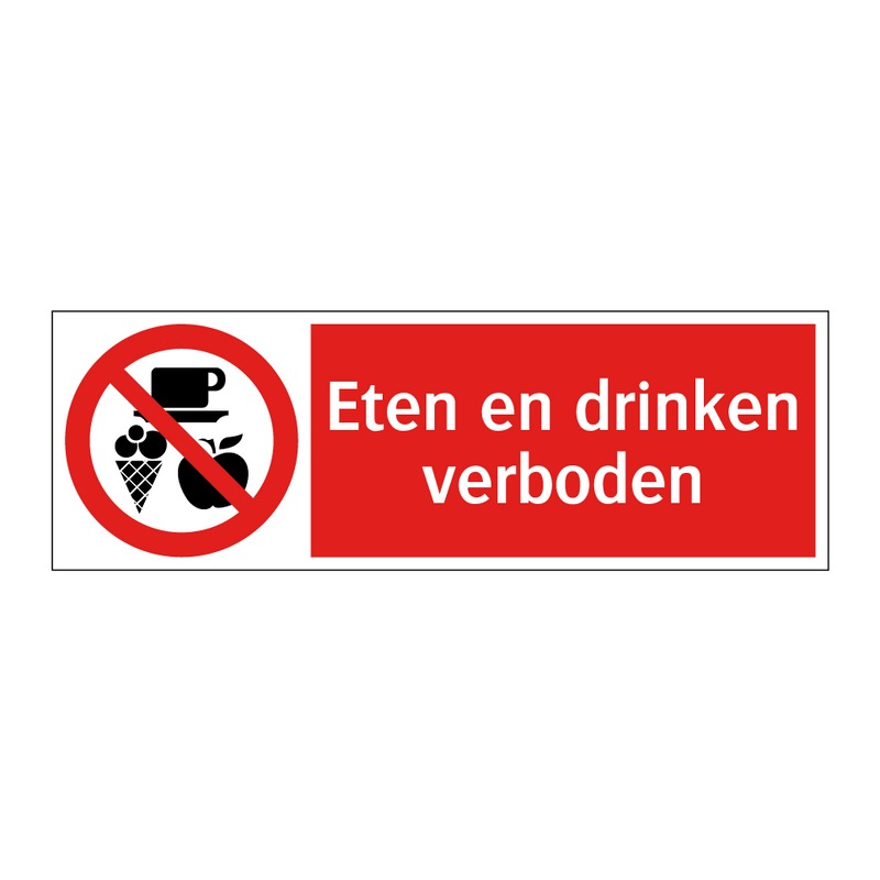 Eten en drinken verboden