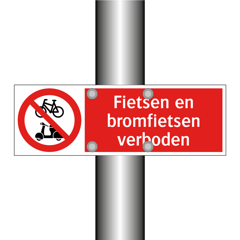 Fietsen en bromfietsen verboden