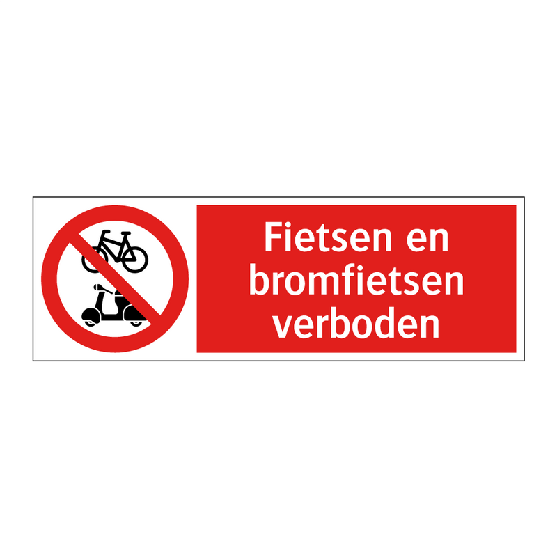 Fietsen en bromfietsen verboden