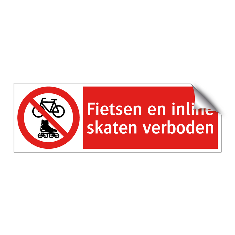 Fietsen en inline skaten verboden