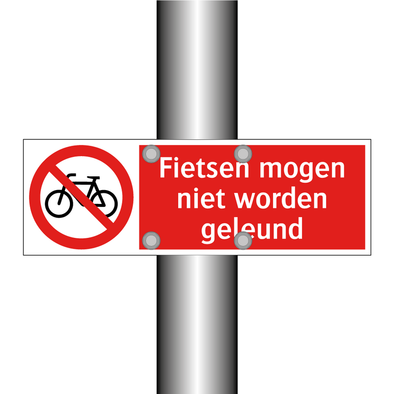 Fietsen mogen niet worden geleund