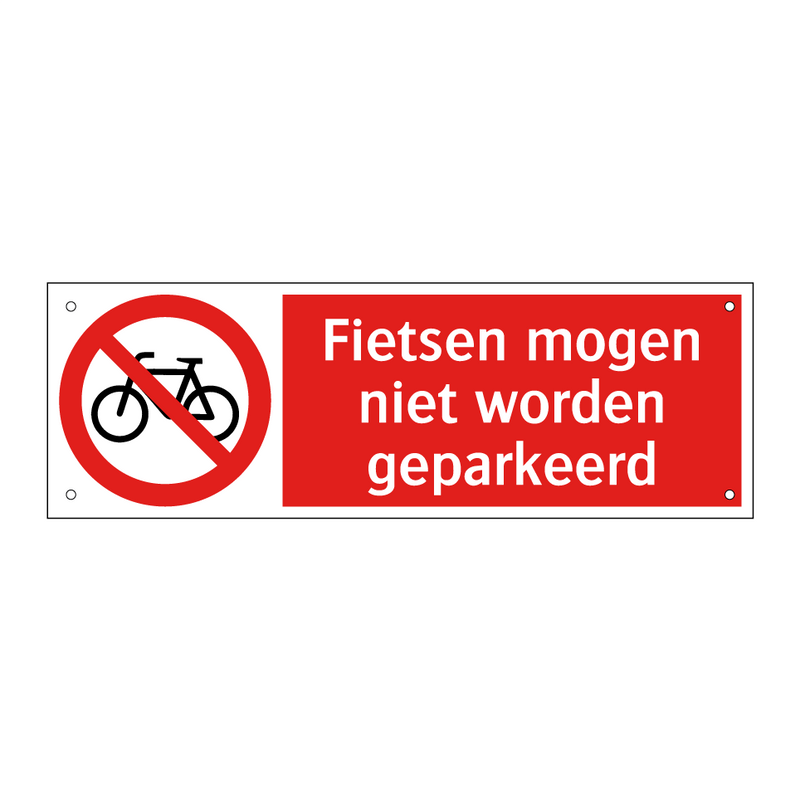 Fietsen mogen niet worden geparkeerd