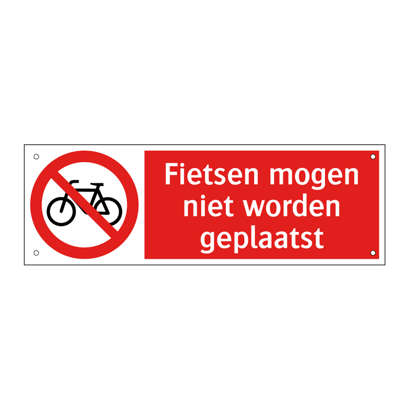 Fietsen mogen niet worden geplaatst