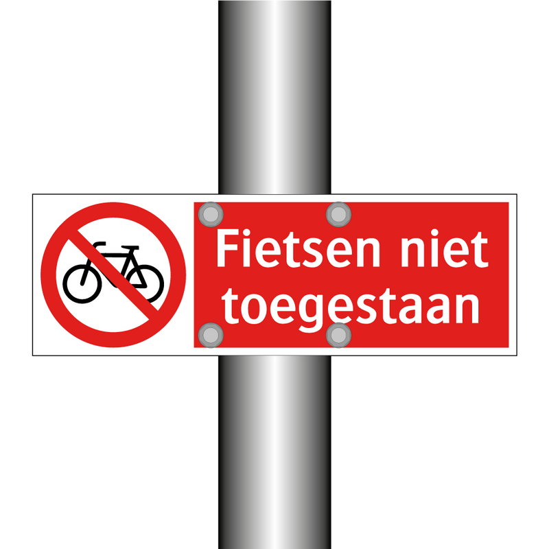 Fietsen niet toegestaan