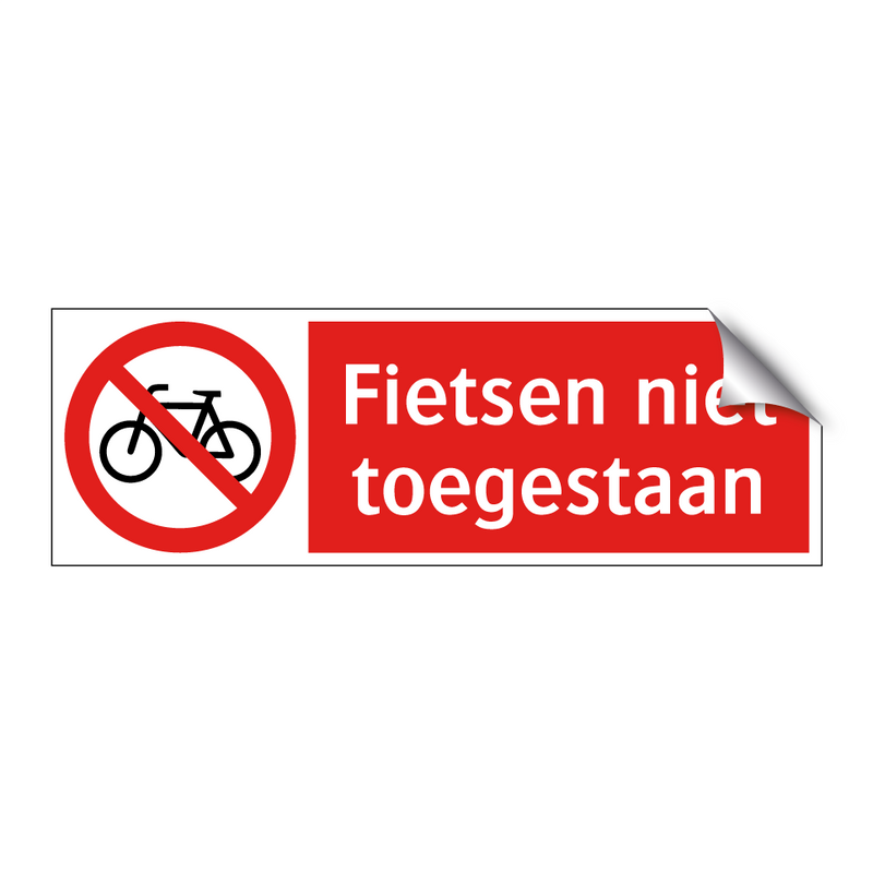 Fietsen niet toegestaan