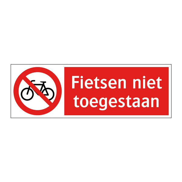 Fietsen niet toegestaan