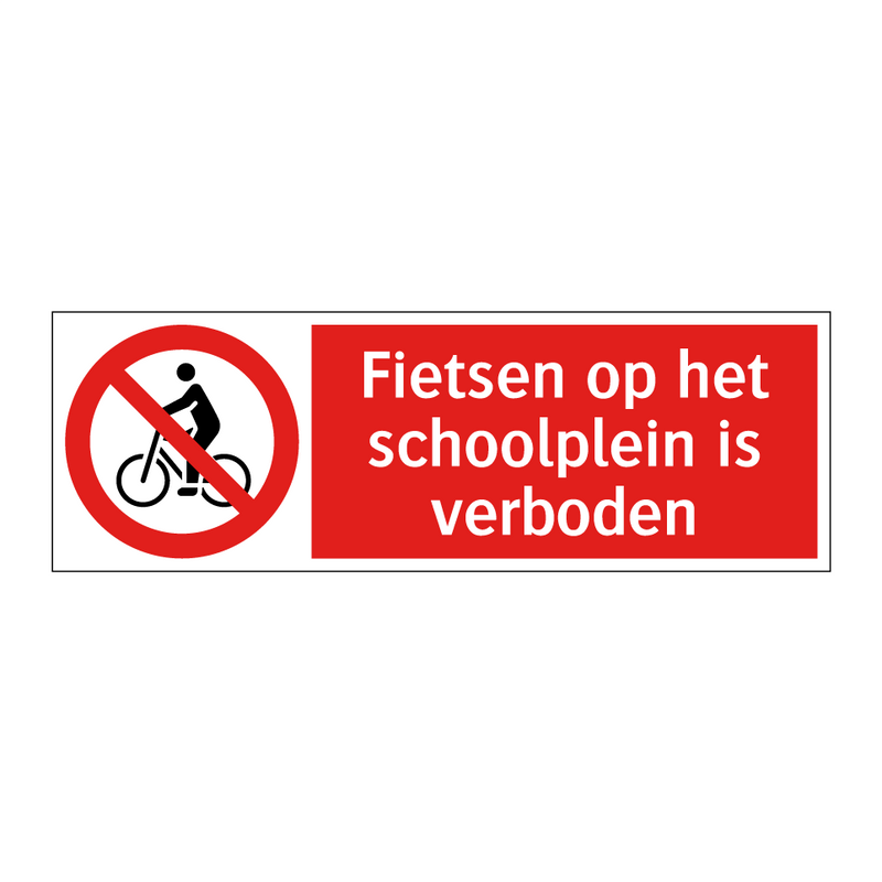 Fietsen op het schoolplein is verboden