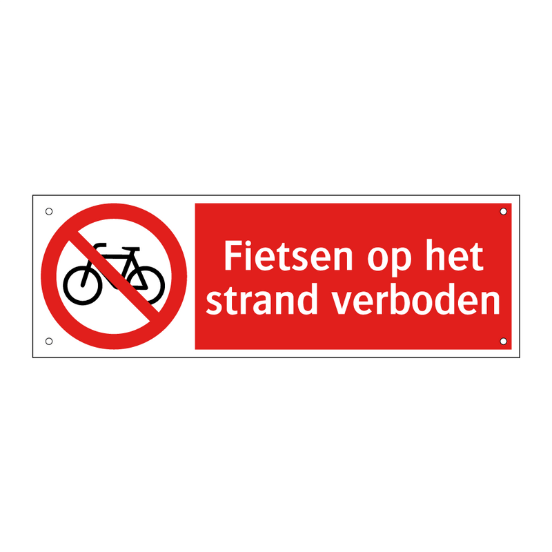 Fietsen op het strand verboden