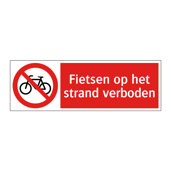 Fietsen op het strand verboden