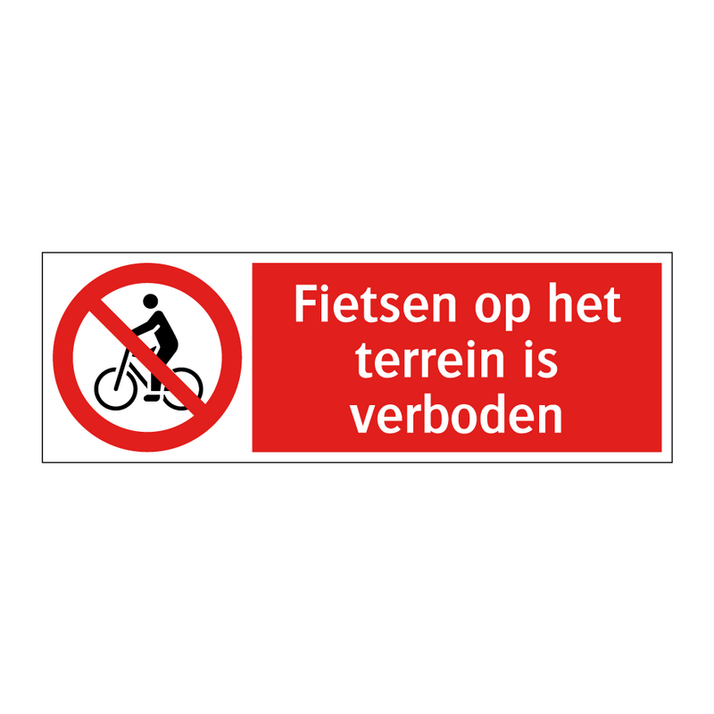 Fietsen op het terrein is verboden