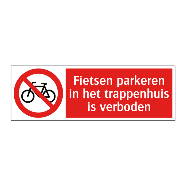 Fietsen parkeren in het trappenhuis is verboden