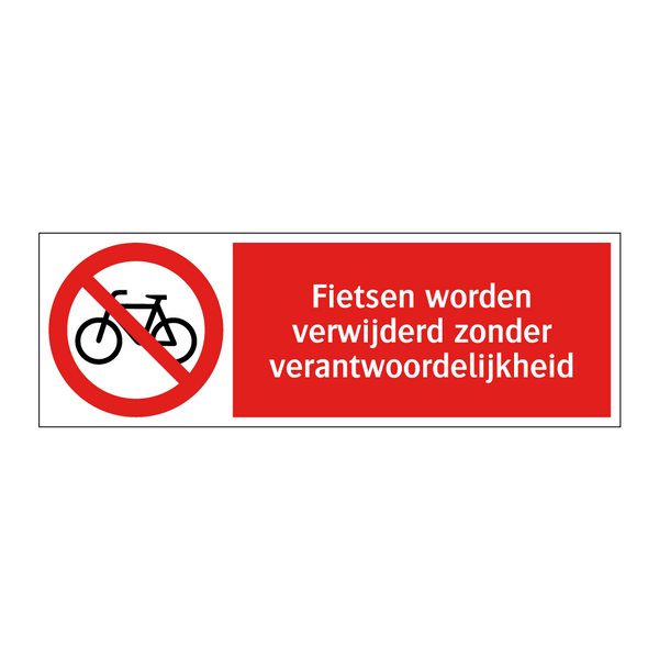 Fietsen worden verwijderd zonder verantwoordelijkheid