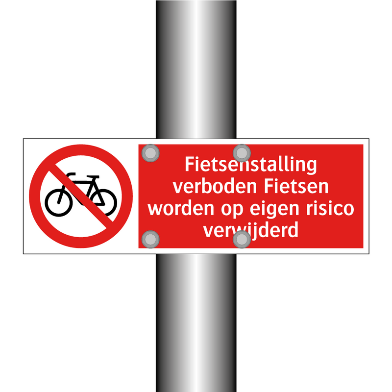 Fietsenstalling verboden Fietsen worden op eigen risico verwijderd