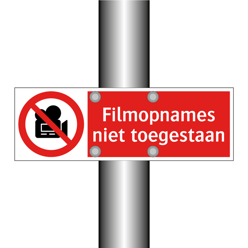 Filmopnames niet toegestaan