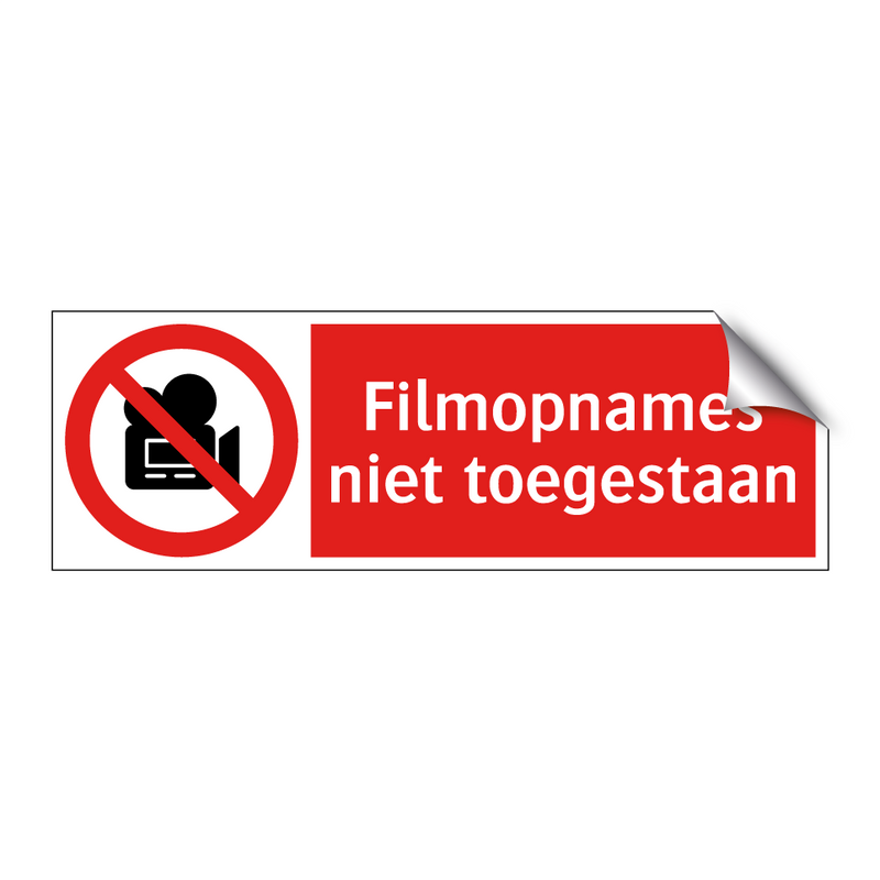 Filmopnames niet toegestaan