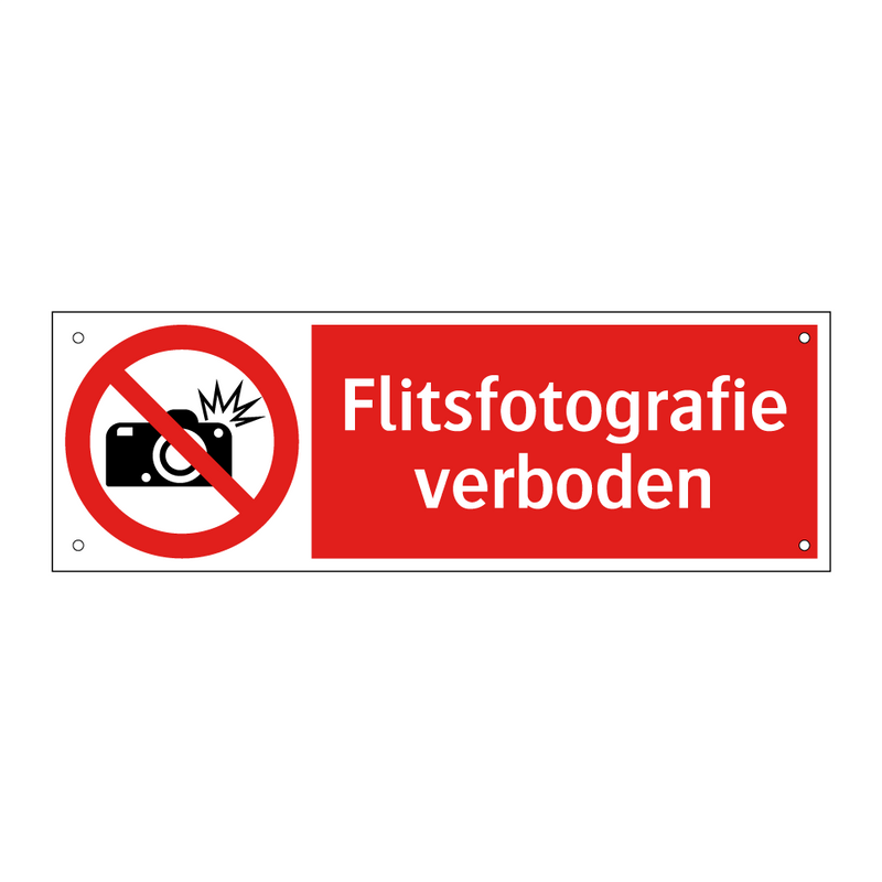 Flitsfotografie verboden