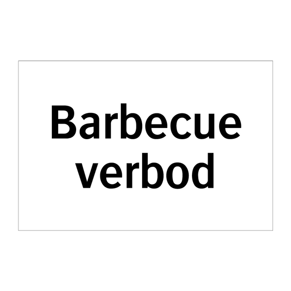 Barbecue verbod